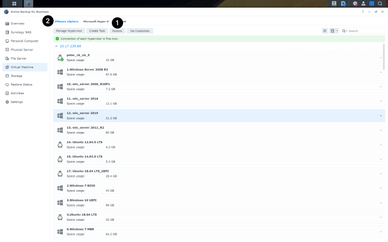 Backup and recovery for VMware and Hyper-V