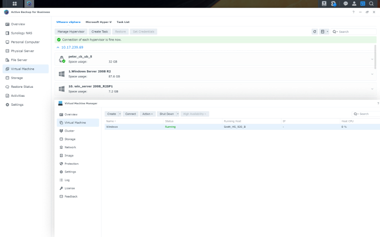 Recover to Virtual Machine Manager