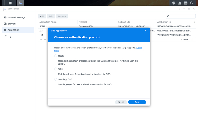 Local SSO server with wide protocol support