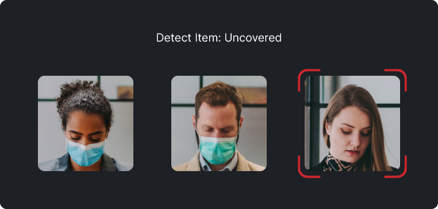 Face covering detection