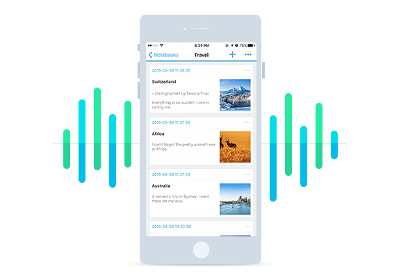 Record thoughts with your voice