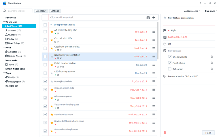 Keep track of your tasks